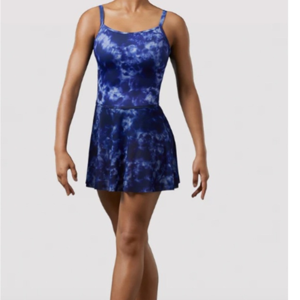 Mirella Navy water colour ballet skirt